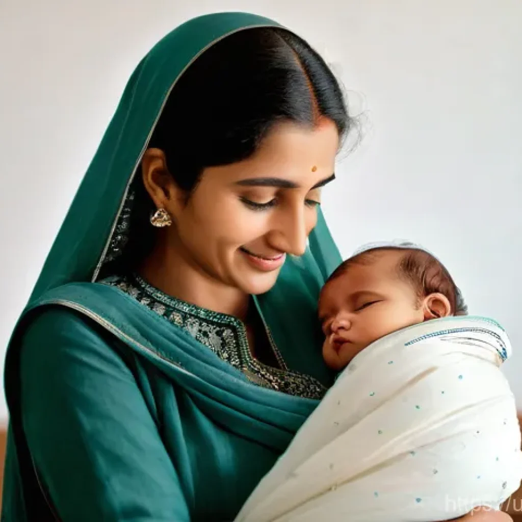 신생아 면역력 강화를 위한 관리법 - **Prompt 1: A Mother's Gentle Embrace**
    A tender and heartwarming scene depicting a young, lovin...