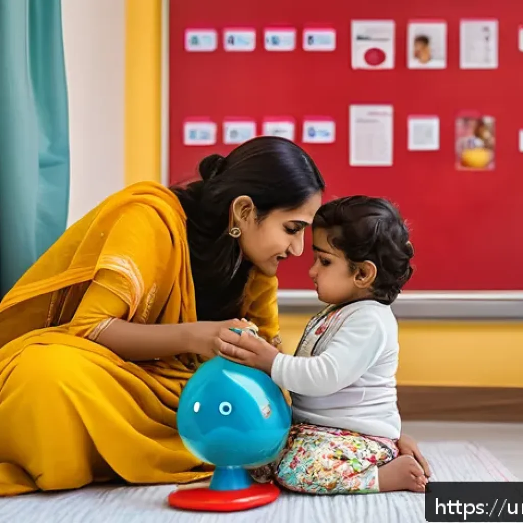 소아과에서 시행하는 필수 혈액 검사 - A caring Pakistani mother comforting her young toddler wearing a colorful diaper, sitting calmly in ...